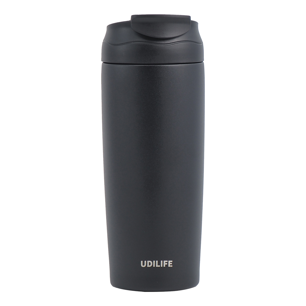 樂司/雙飲口不鏽鋼陶瓷保溫杯-600ml-武士黑-1入