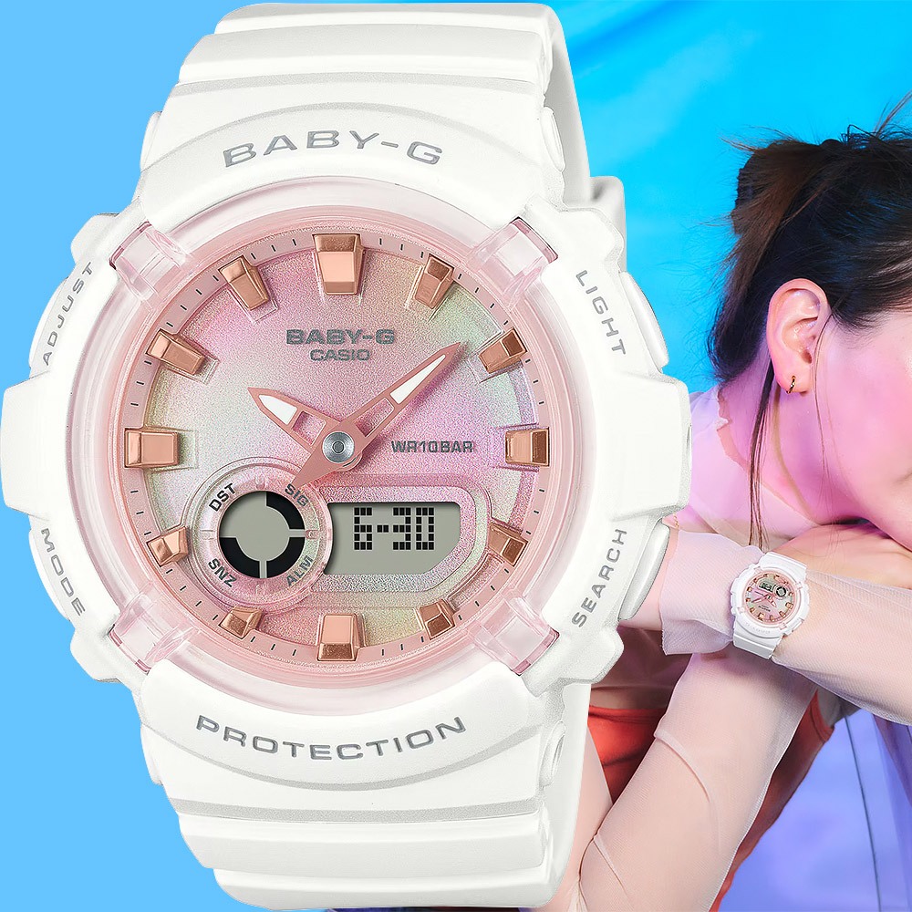 CASIO 卡西歐 BABY-G 扎染圖案雙顯手錶 BGA-280TD-7A, , large