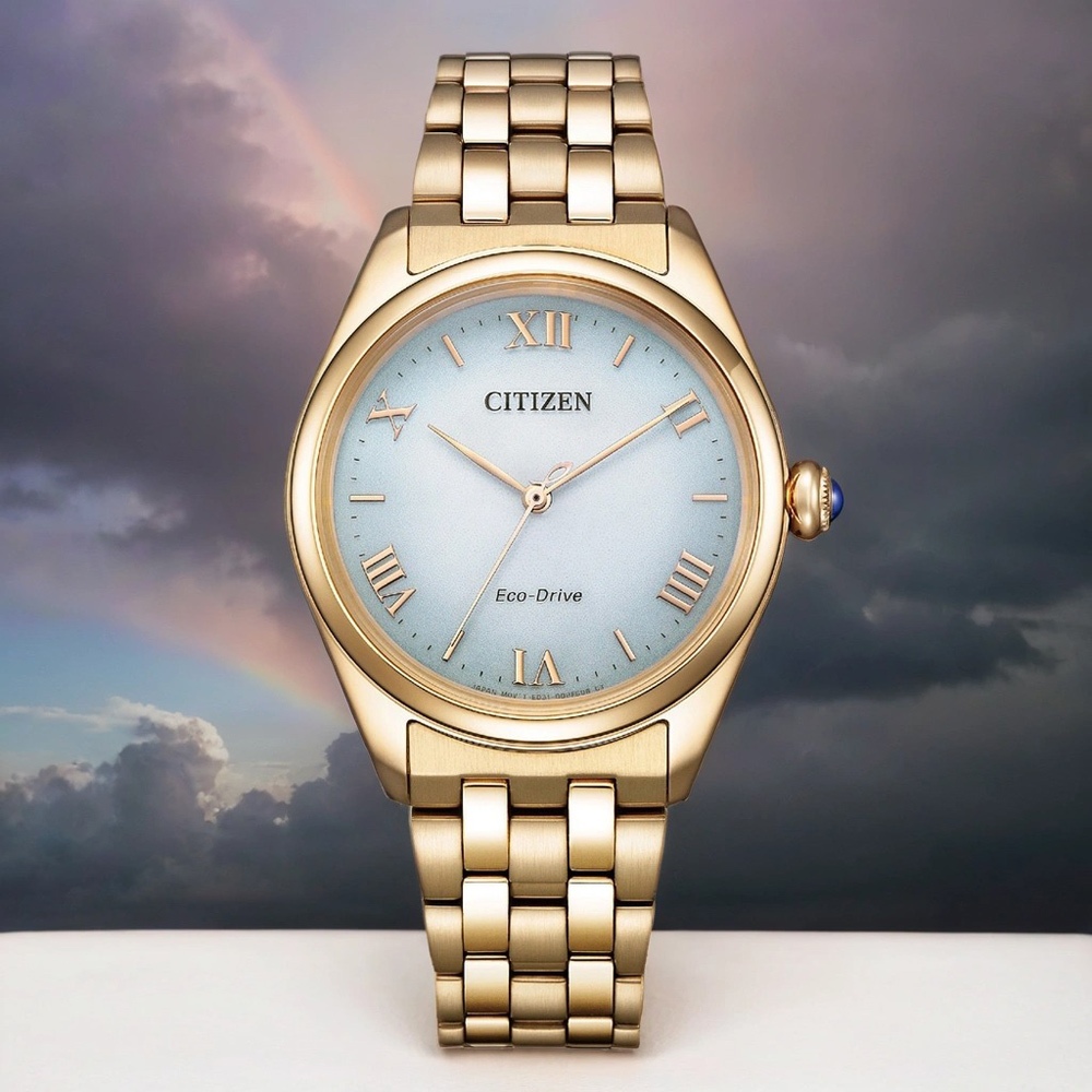 CITIZEN 星辰 L系列 光動能大三針女錶 EM1143-81X, , large