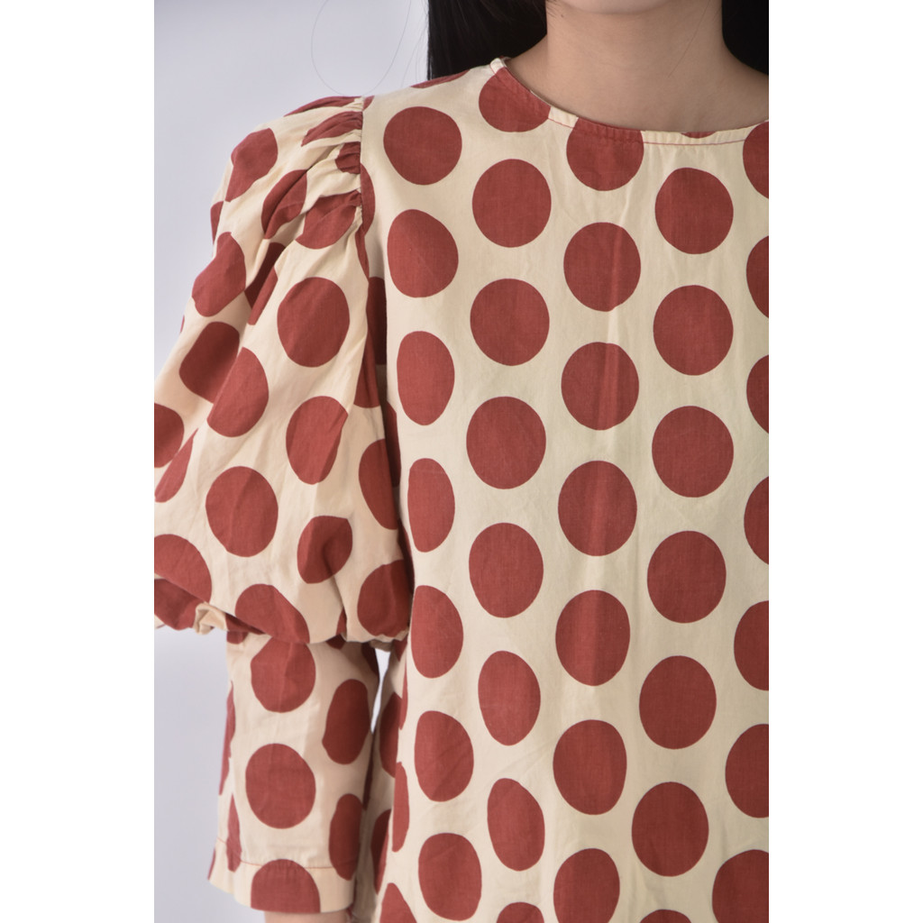 (M) shaper j泡泡袖紅色長袖上衣二手衣, , large