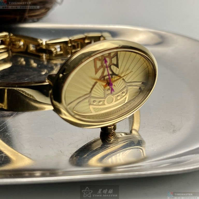 [星晴錶業]Vivienne Westwood手錶,22mm, 32mm,VW00008白金色錶面銀錶殼金色精鋼錶帶款, , large