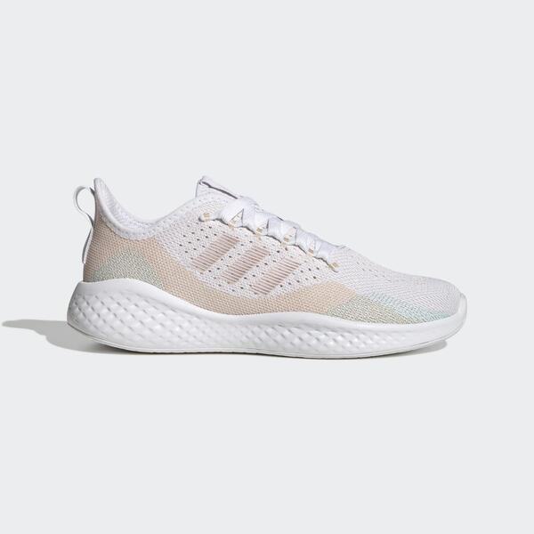 Adidas Fluidflow 2.0 女 慢跑鞋 運動 休閒 輕量 支撐 緩衝 愛迪達 白 粉橘 [GW4015], , large