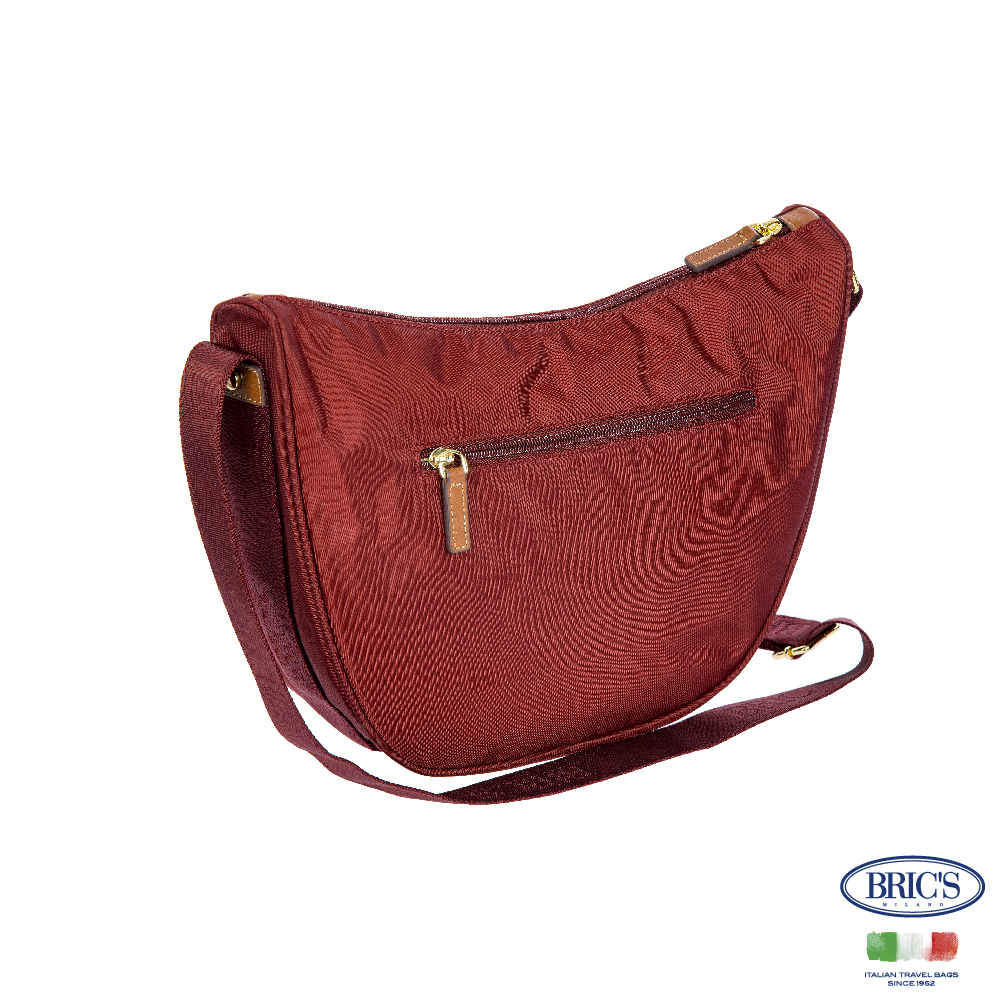 【Bric's】 X-collection 半月側背包 BXG45052 - 波爾多酒紅色, , large
