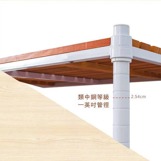 【Y HOUSE】90x45x60cm pine three-layer storage rack rack iron rack - painted white teak, , large