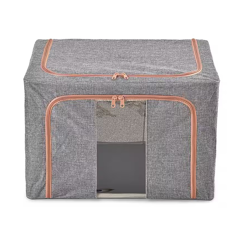 100L Oxford cloth steel frame foldable storage box, , large