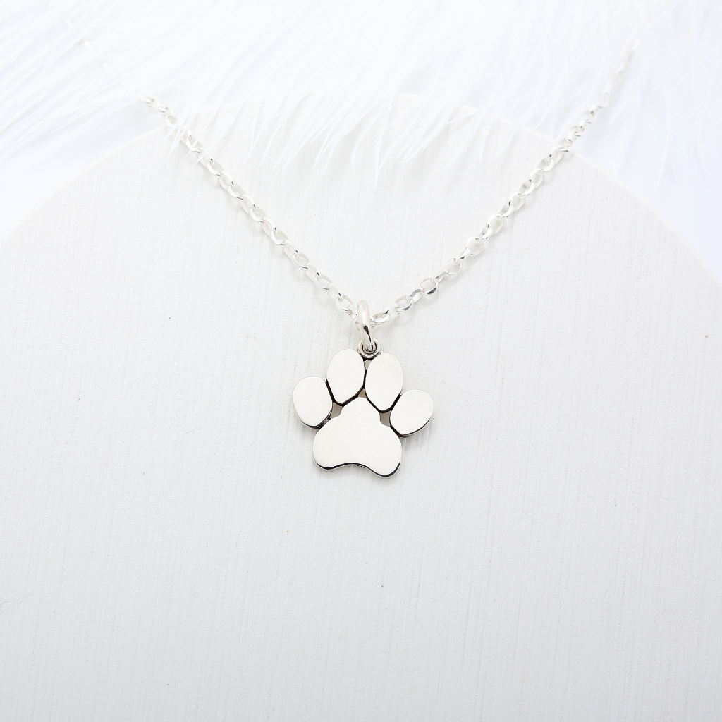 【Angel & Me】Cat Dog Paw (Large) s925 sterling silver necklace Birthday gift, , large