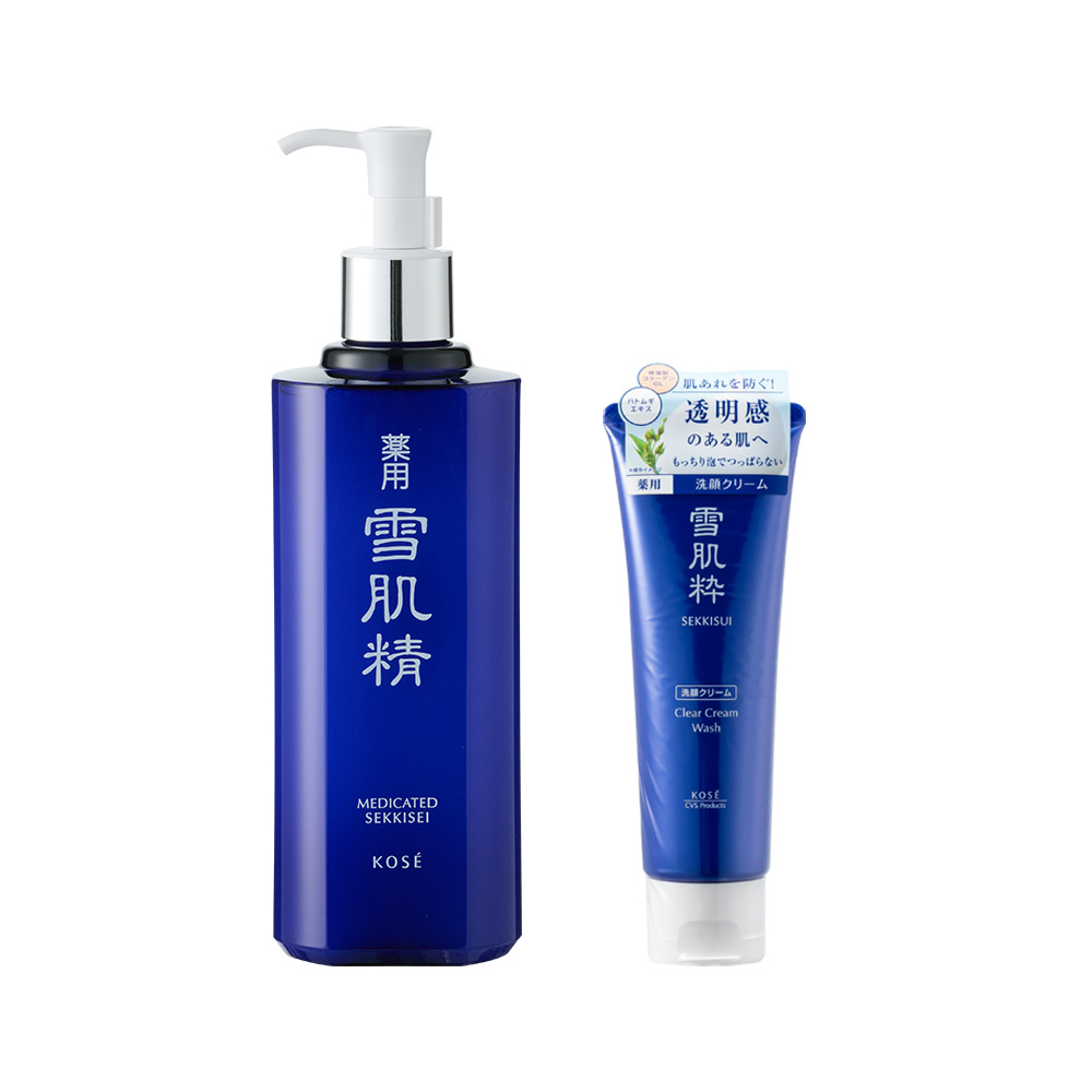 【KOSE高絲】明星組(雪肌精化妝水500ml+雪肌粹潔淨洗面乳120g) 公司貨