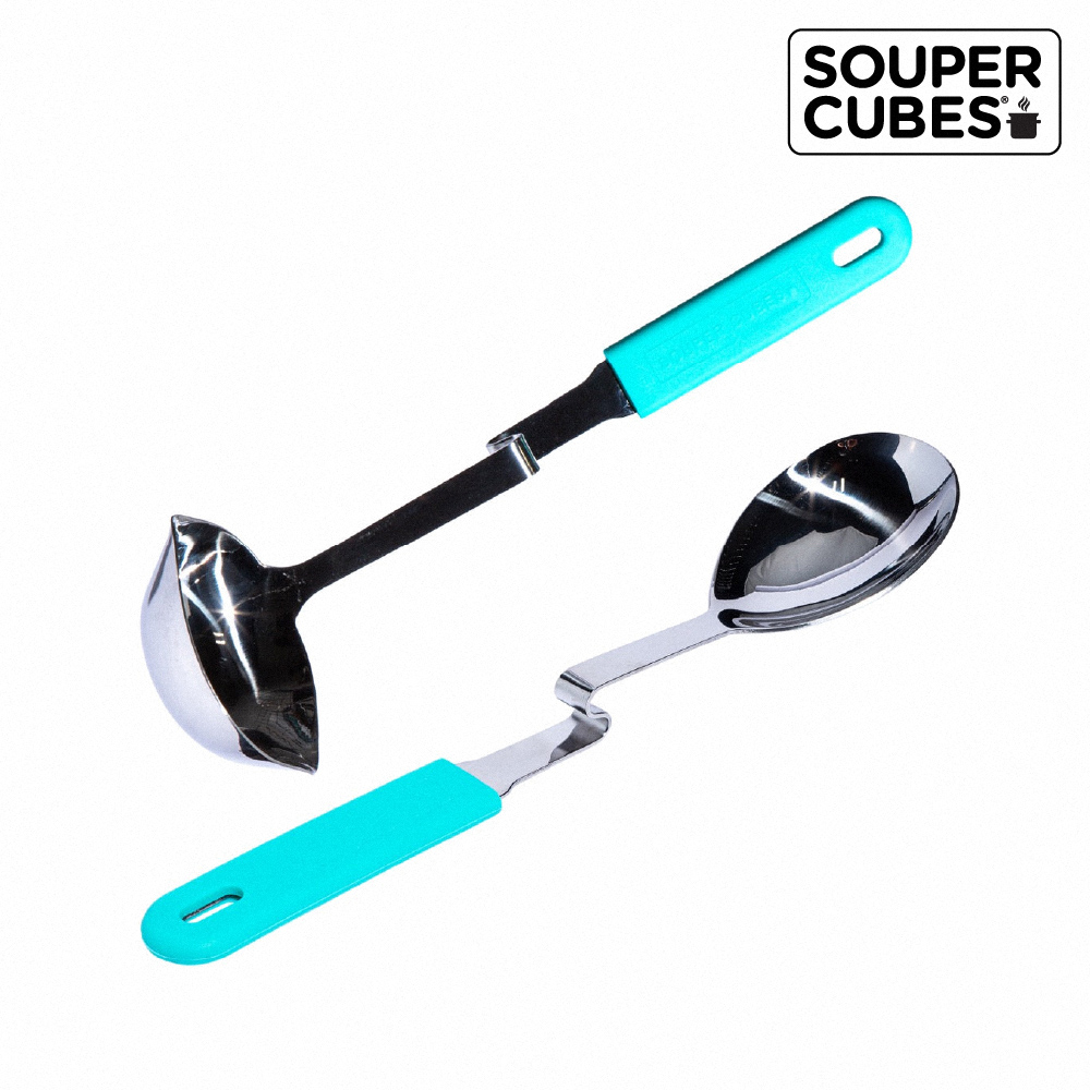 專利430湯勺與湯匙2件組-湖水綠