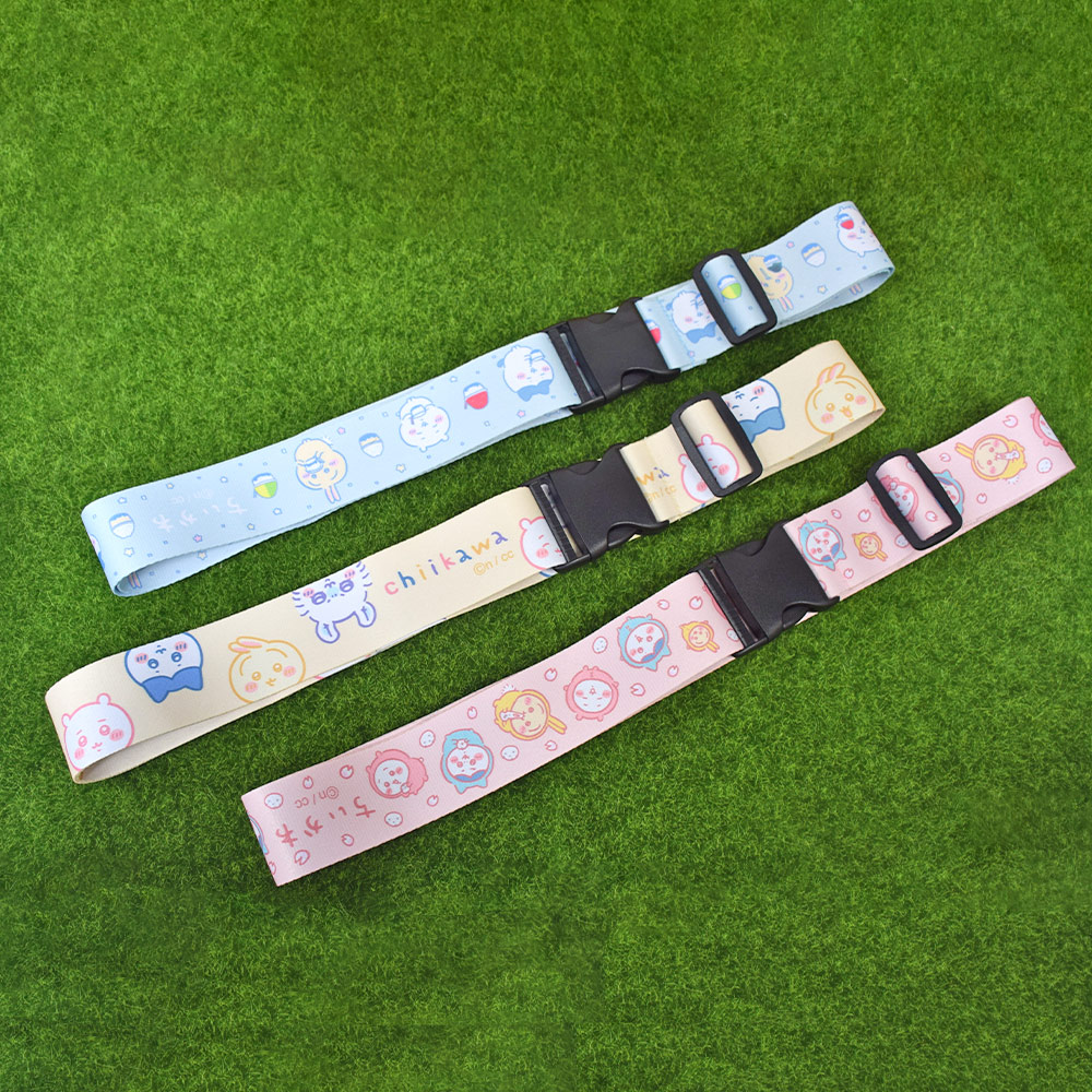 【百科良品】吉伊卡哇 Chiikawa 行李箱束帶 綁帶 旅行束帶 直式橫式20~28吋專用(台灣製正版授權)-粉, 粉, large
