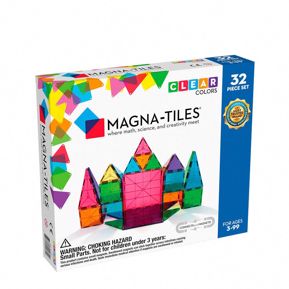 Magna-Tiles 彩色透光磁力積木32片, , large