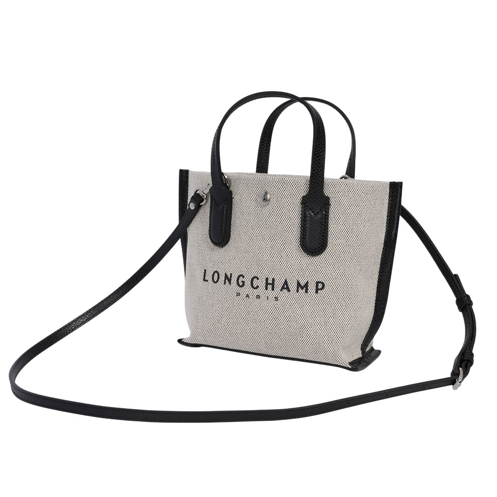LONGCHAMP Essential 帆布及牛皮手提/斜背二用包(XS)/自然色, , large