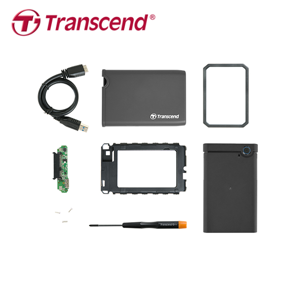 【Transcend】StoreJet 25CK3 USB 3.0 2.5吋 軍規防震 行動硬碟 外接盒, , large