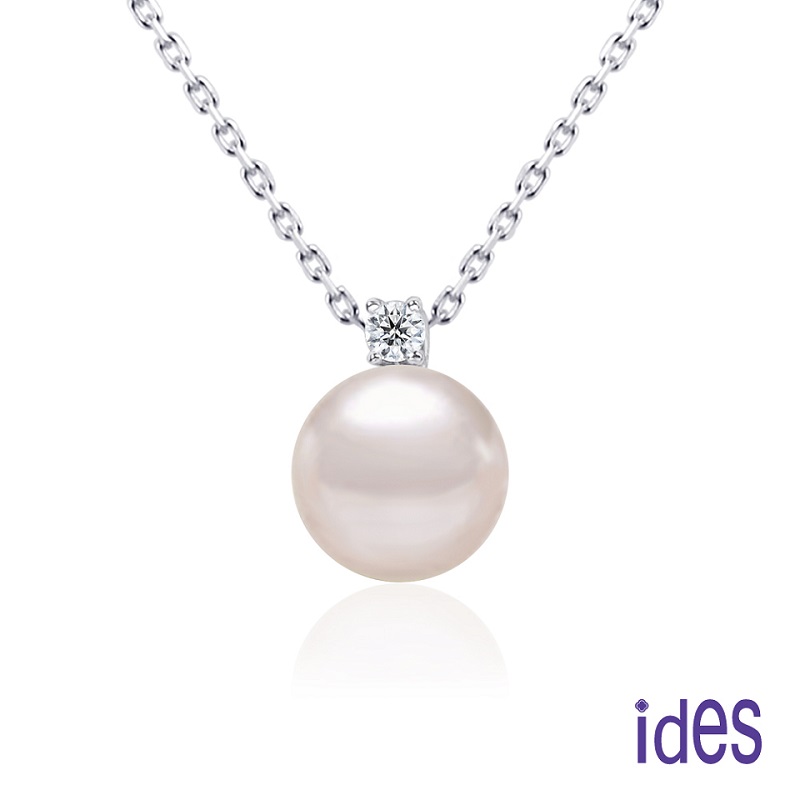 [ides愛蒂思] 日本設計AKOYA上乘系列正圓無瑕天然珍珠項鍊8-9mm/氣質王妃