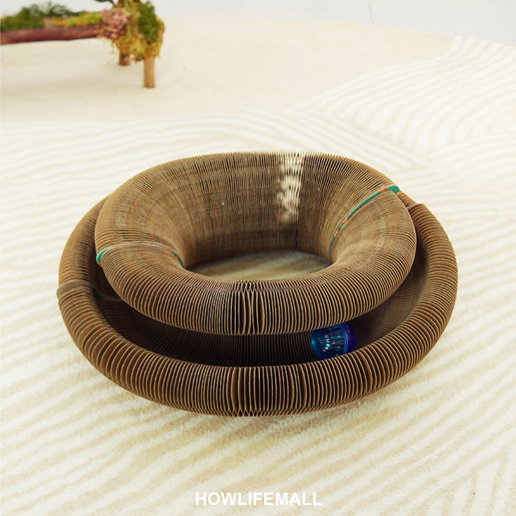 貓抓板 圓形貓抓板 磁吸式貓咪抓板 魔術貓抓板 風琴貓抓板 瓦楞紙 變形 百變變形 創意DIY貓抓板