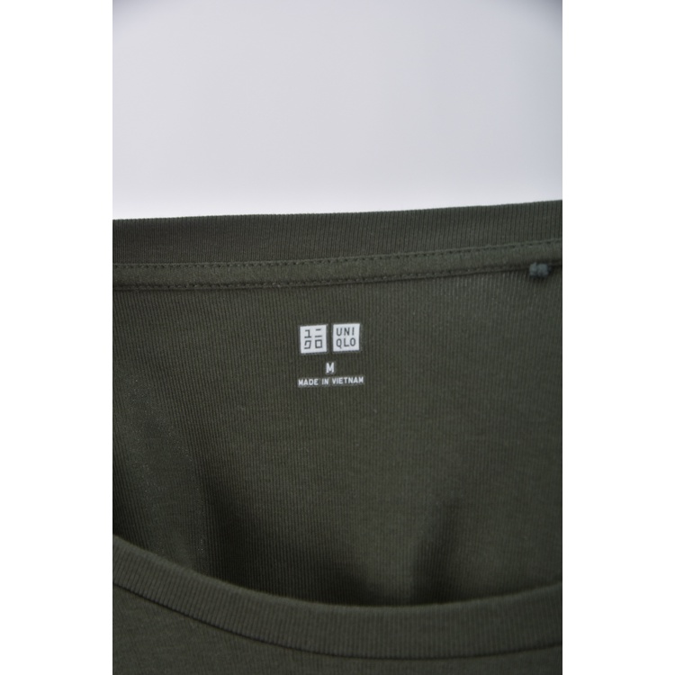 (S) uniqlo綠色長袖上衣二手衣, , large