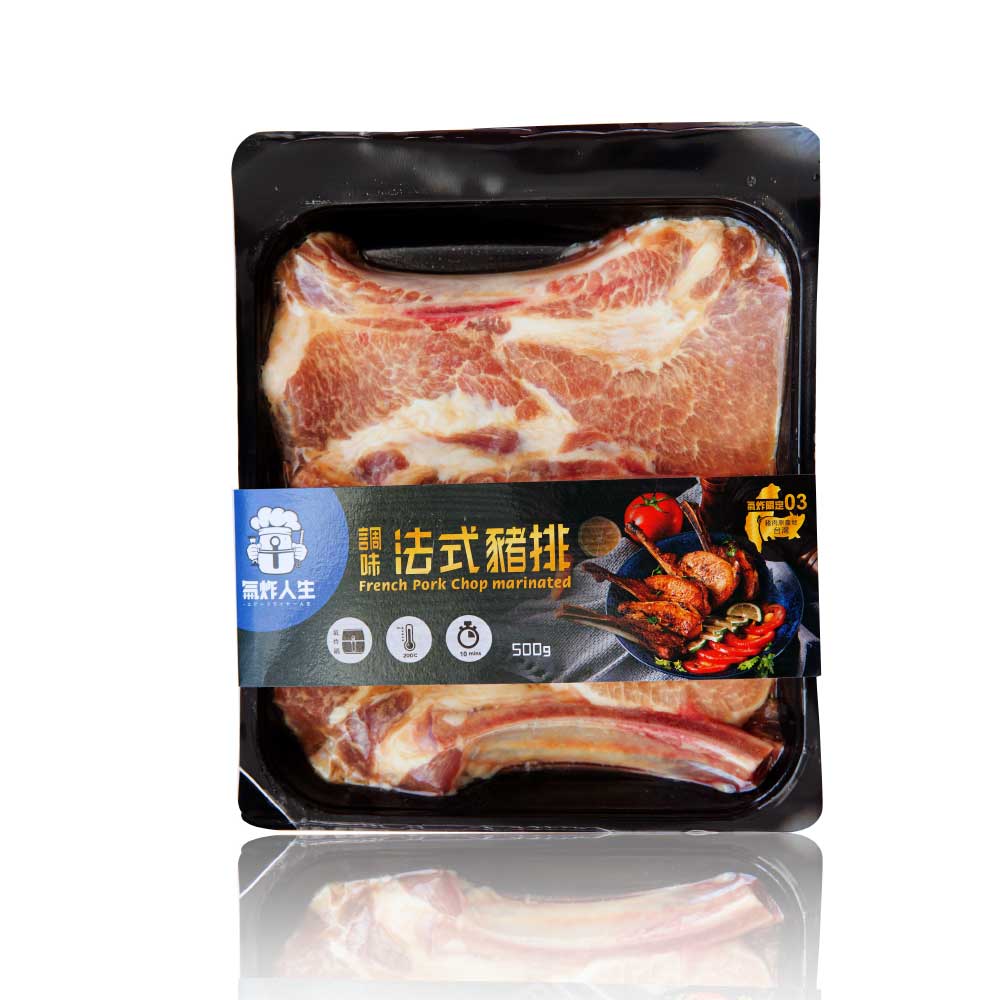【氣炸人生】65折 | 即期品特惠【買二送一】⏱調味法式豬排500g【效期 2025/09/20】, , large