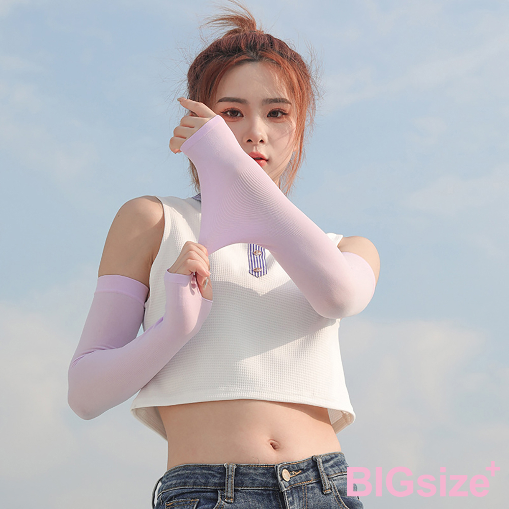 2023-新科技-防蚊 冰絲 抗紫外線 袖套-黑/白/淺粉/淺灰/淺藍/淺紫-0410001, 淺粉84, large