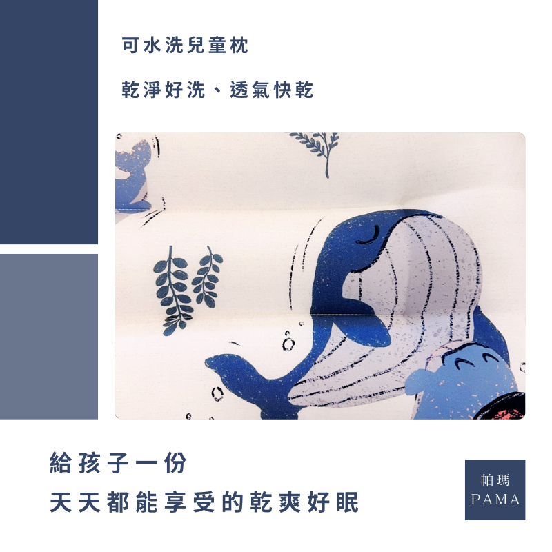 【帕瑪PAMA】兒童水洗枕/30X45X6cm/海洋世界, , large
