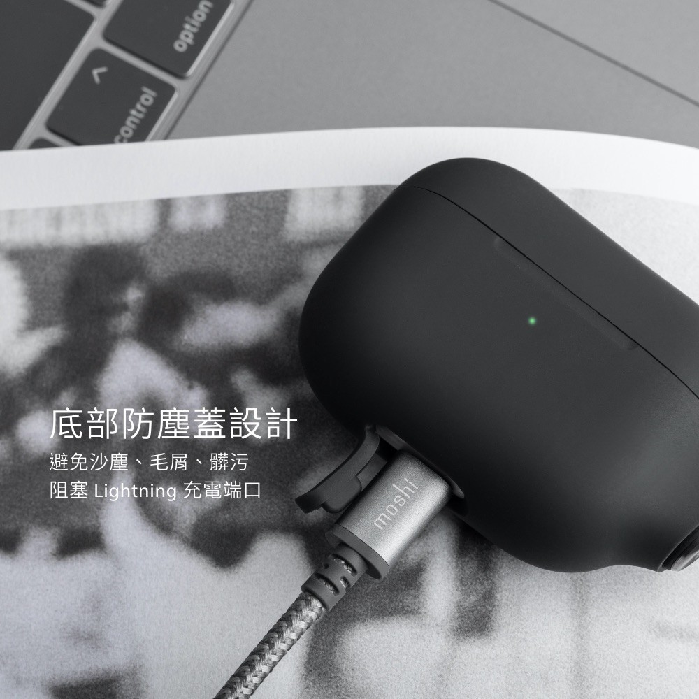 Moshi Pebbo for AirPods Pro 一代 藍牙耳機充電盒保護套 (附可拆式腕帶), , large