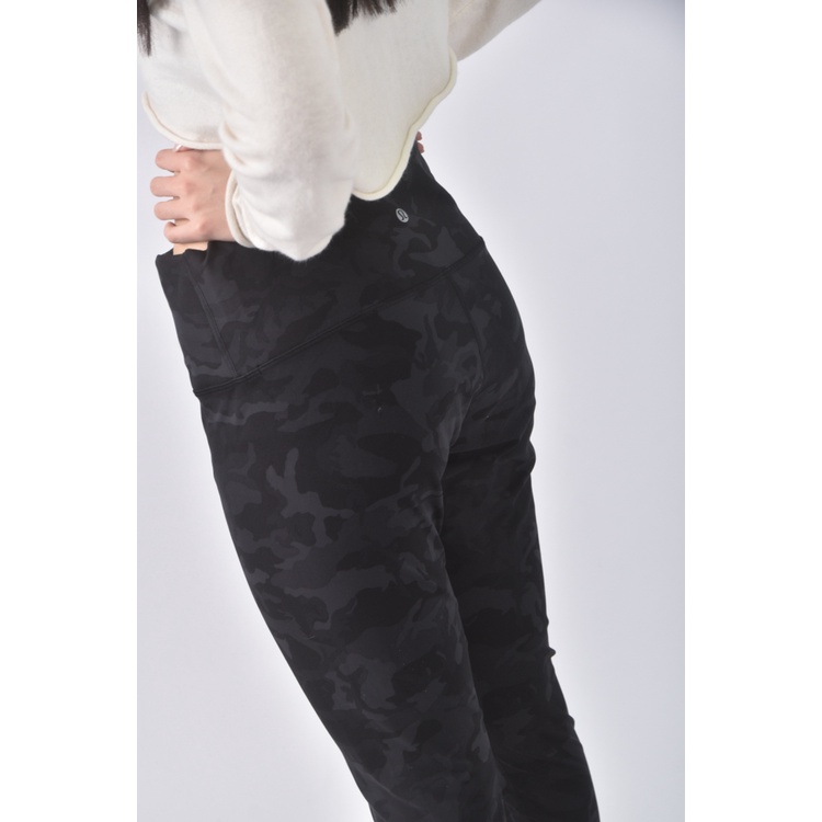 (XL) lululemon高腰運動質感迷彩灰色長褲二手衣, , large