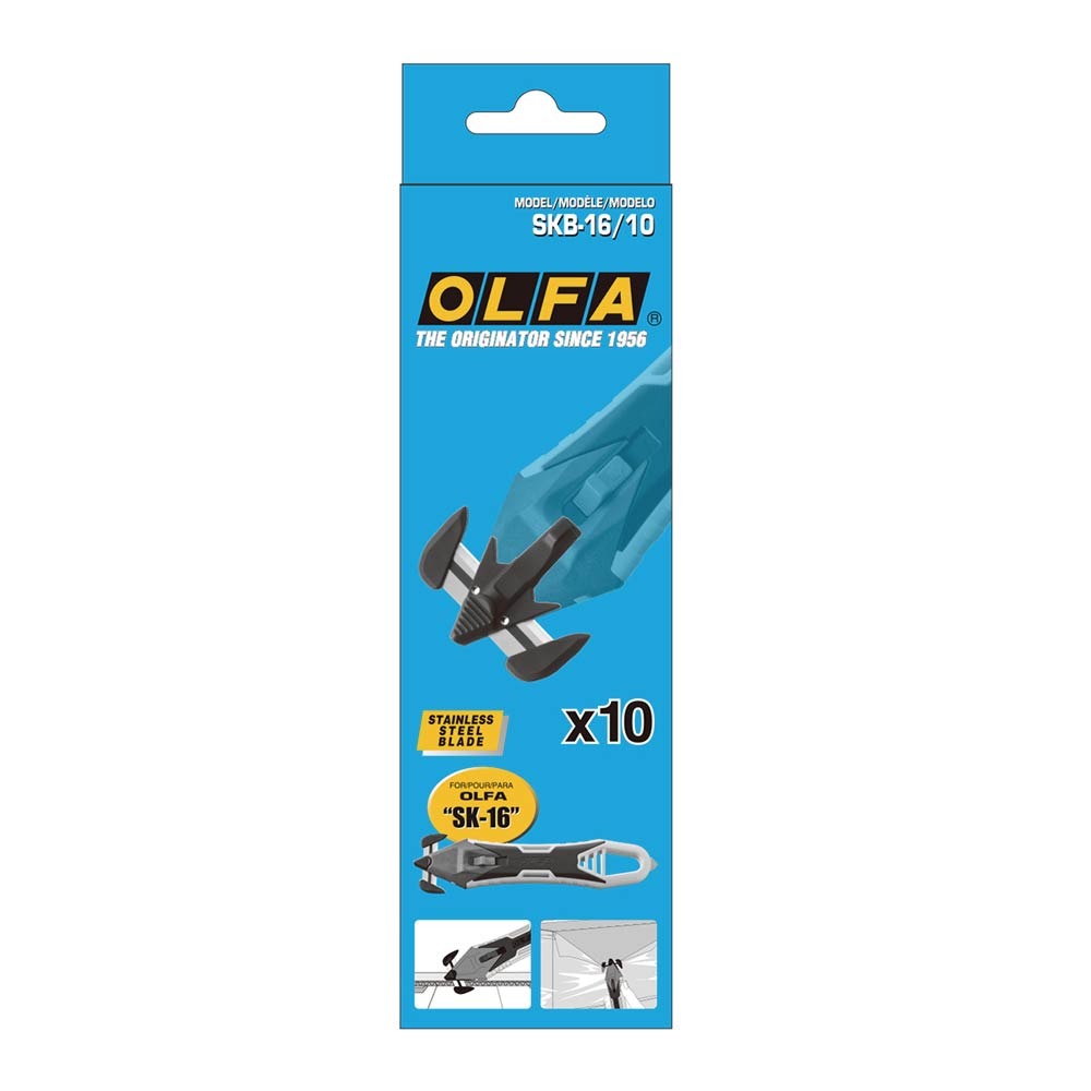 【OLFA】刀片可替換式 安全工作刀備用刀片 10片入 /組 SKB-16/10B(日本內銷型號XB239-10), , large