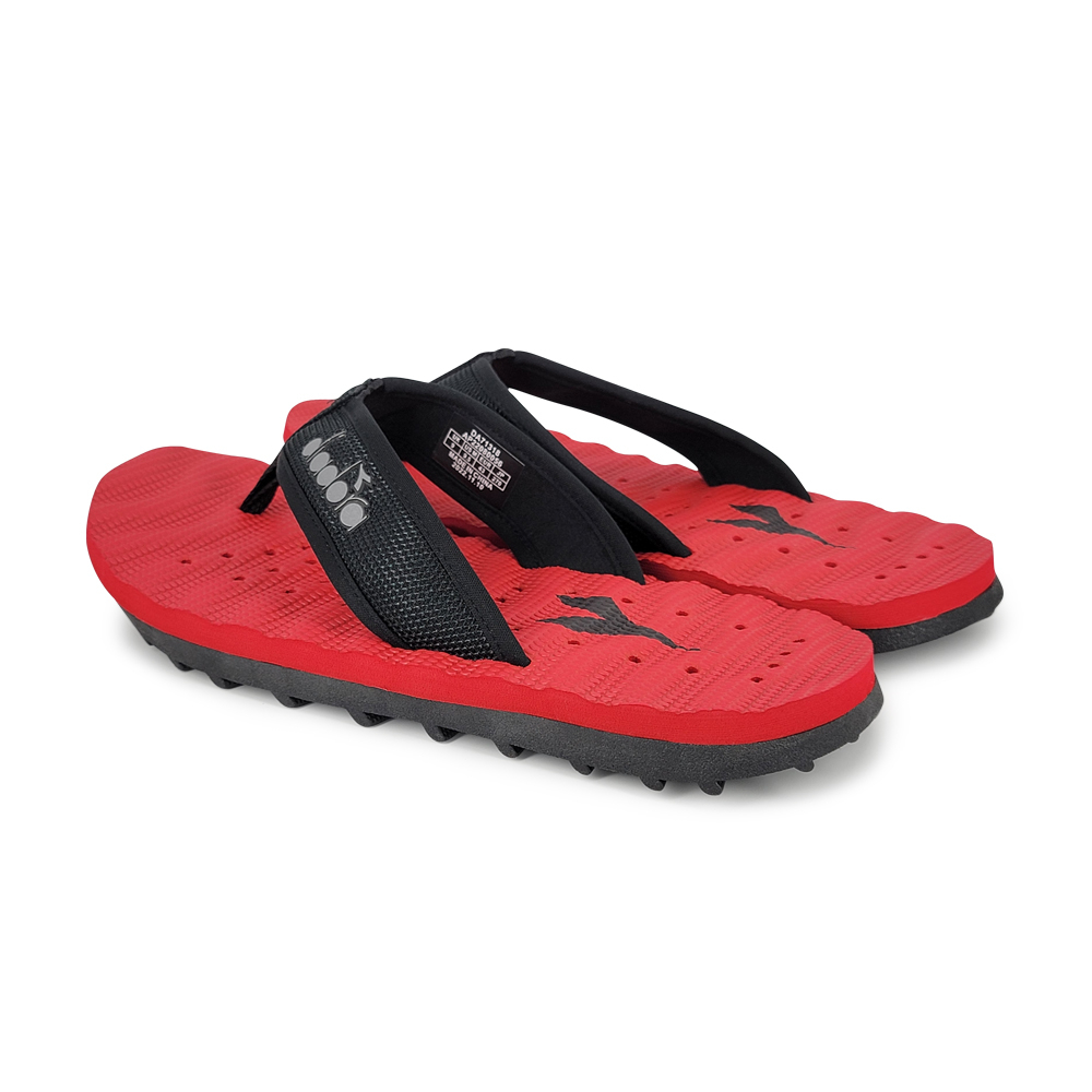 DIADORA迪亞多那 粗曠野人風夾腳拖 人字拖 拖鞋 Q彈 釋壓 耐走 透氣 排水 散熱 耐磨 防滑 黑 藍黃 藍 紅, , large