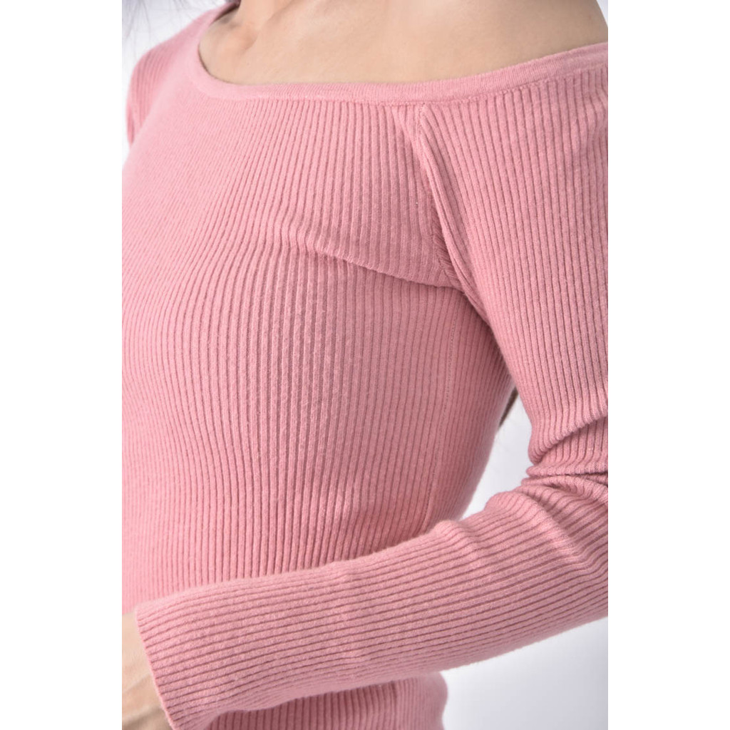 (S) 【又又私服】圓領粉色長袖上衣二手衣, , large