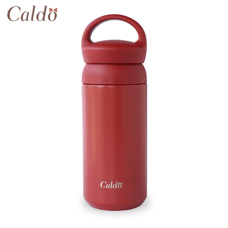 [ Caldo卡朵 ] 無印質樸隨身不鏽鋼保溫瓶 350ml  -  朱唇紅, , large