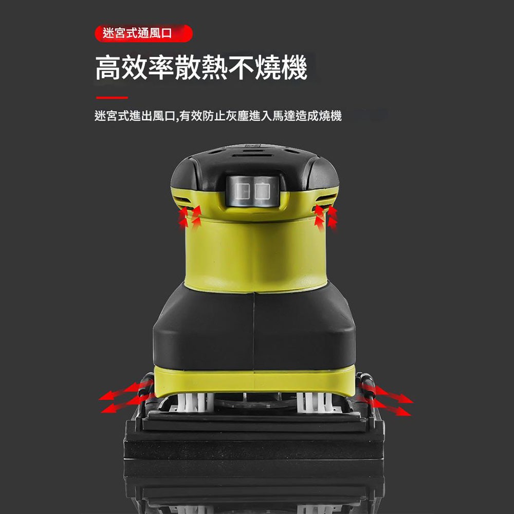 小型平板方型砂光機110V送1片砂紙(紅), , large
