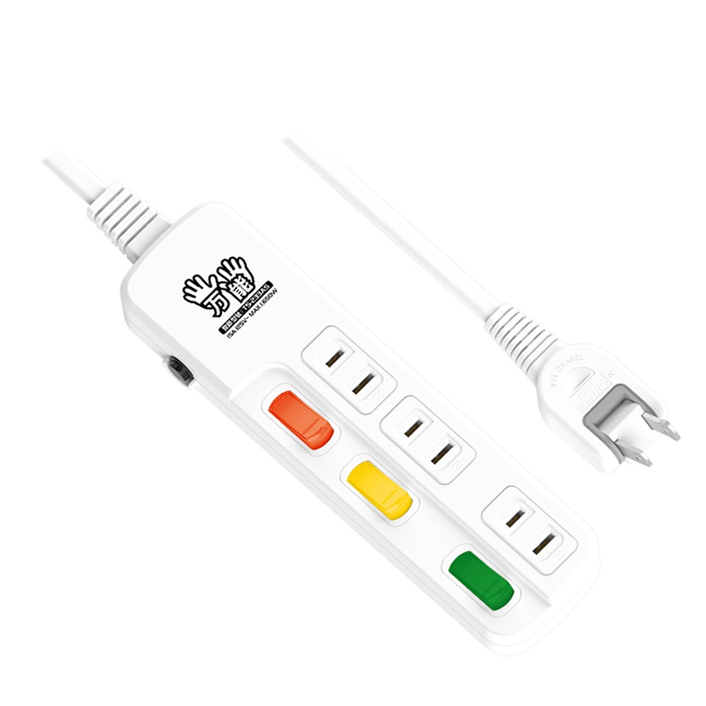 【雙手萬能】超值3座3切2P安全延長線-6尺, , large