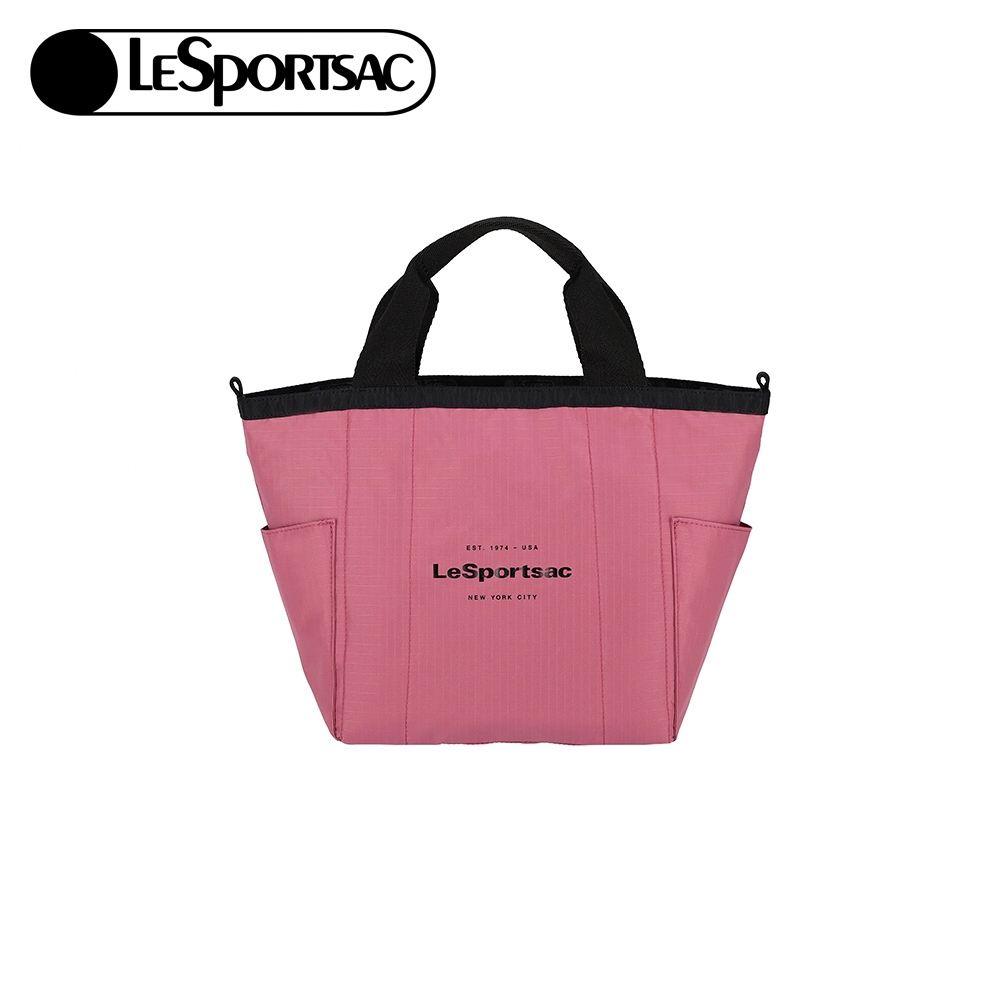 |快速出貨|Lesportsac Small Reversible Pocket Tote 小型雙面托特包 送禮-桃紅色, , large
