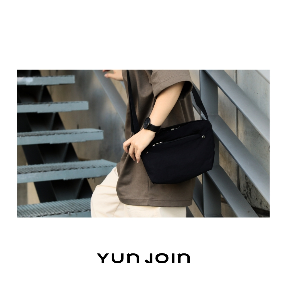 【YUN JOIN】AIRFLOW 多層梯形斜肩包-沙色 側背包 小包 肩背包 城市簡約 日韓系 隨身包, , large