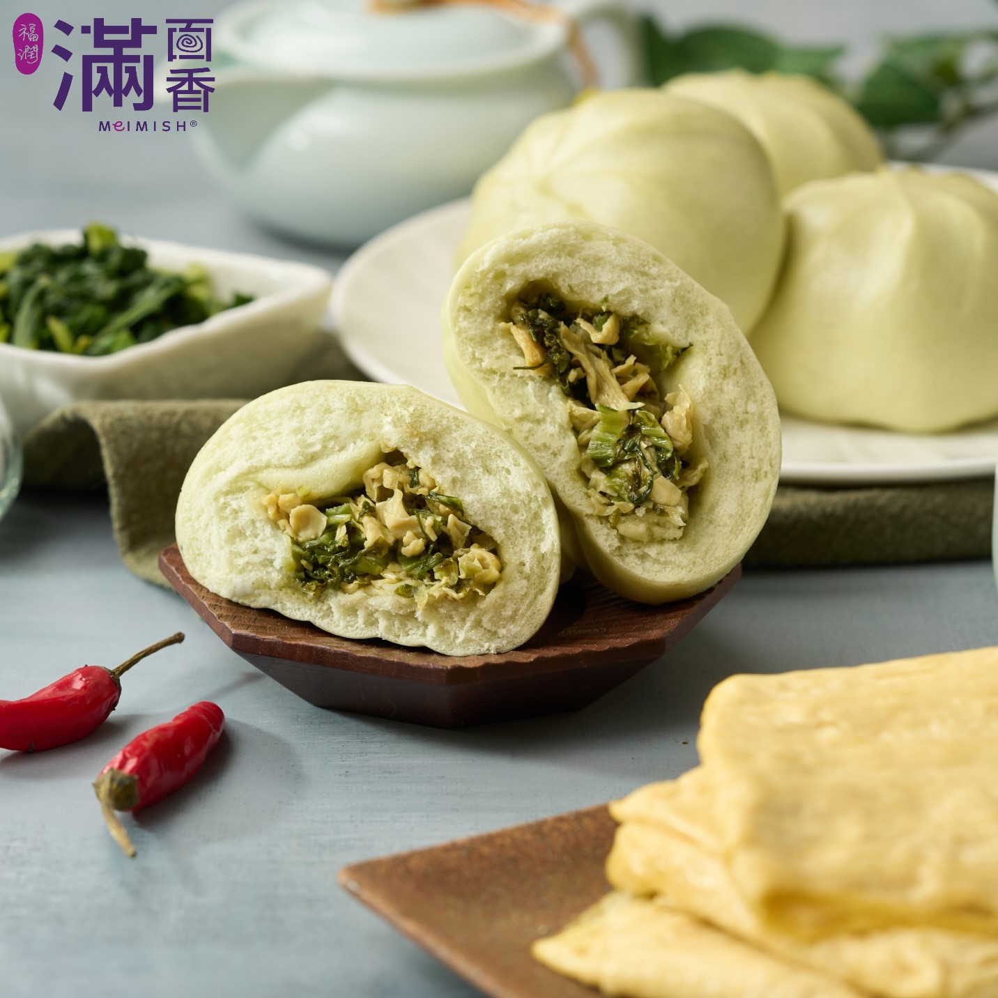 【滿面香】雪菜腐皮包, , large