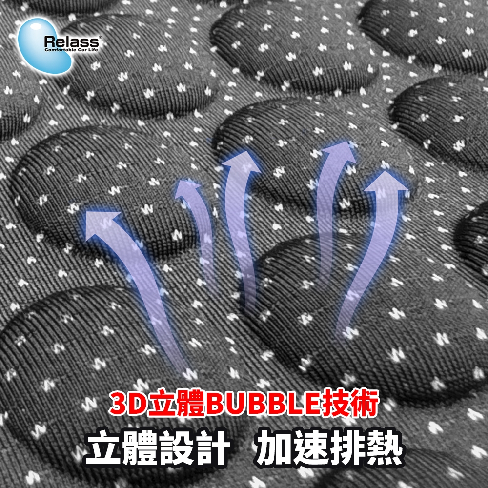 [威力車坊]【Relass】3D立體沁涼BUBBLE紓壓L型座墊, , large