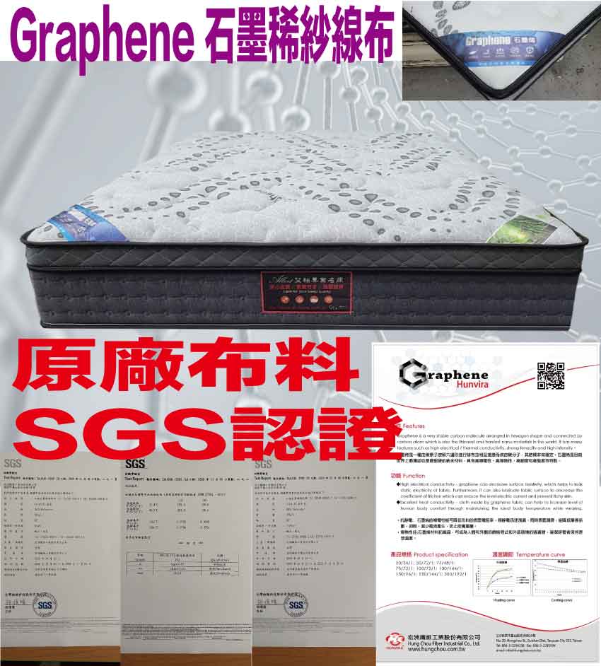 【文創集】石墨烯乳膠獨立筒PU護框床墊-3.5尺單人, , large