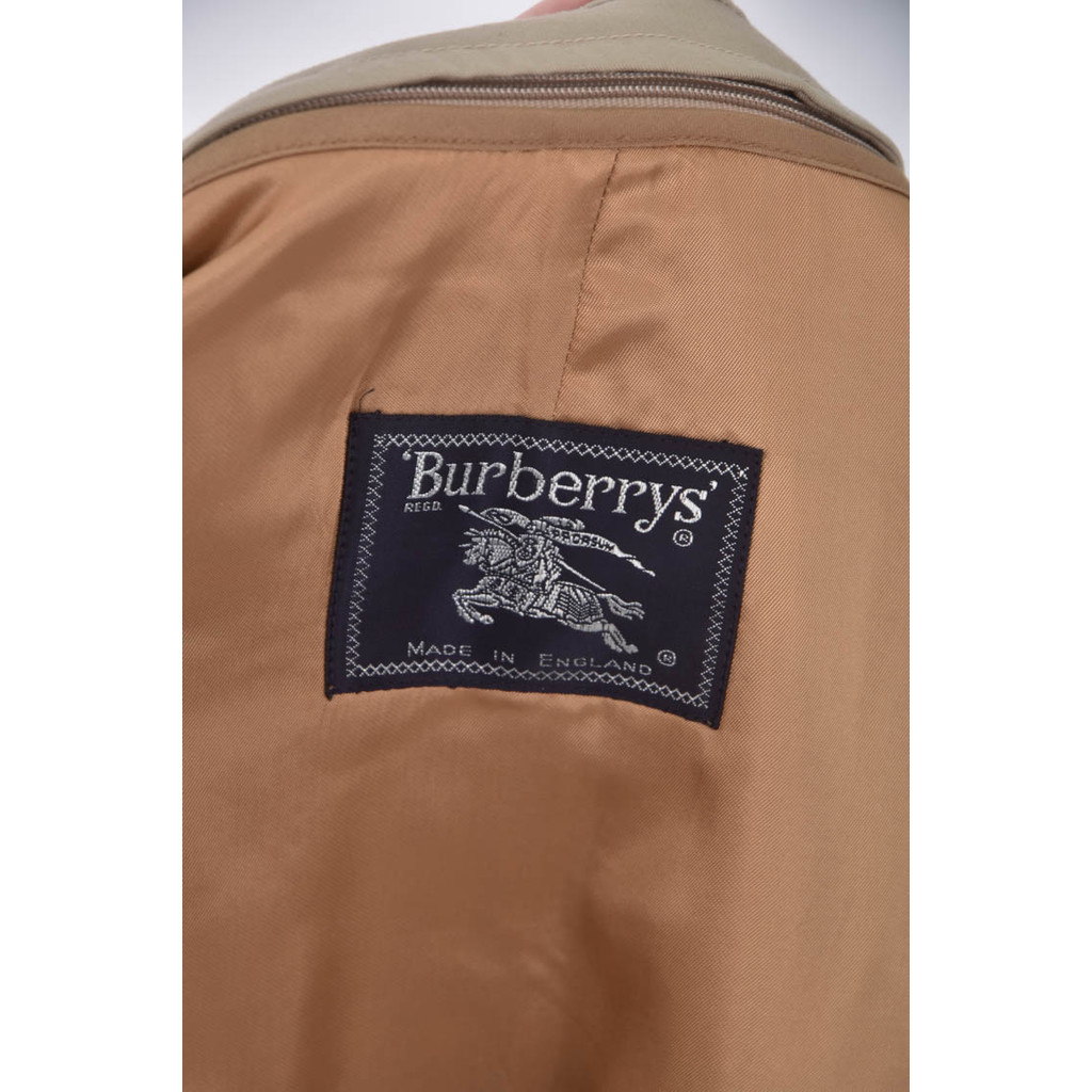 (L) burberry排扣大衣棕色外套二手衣, , large