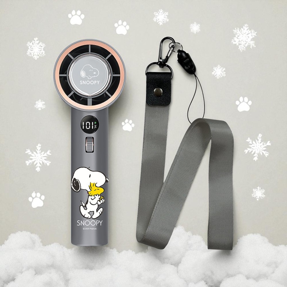 【史努比】101段 冰鎮強力製冷渦輪冰風扇 TF-06 (送掛繩) - 抱抱(黑), , large