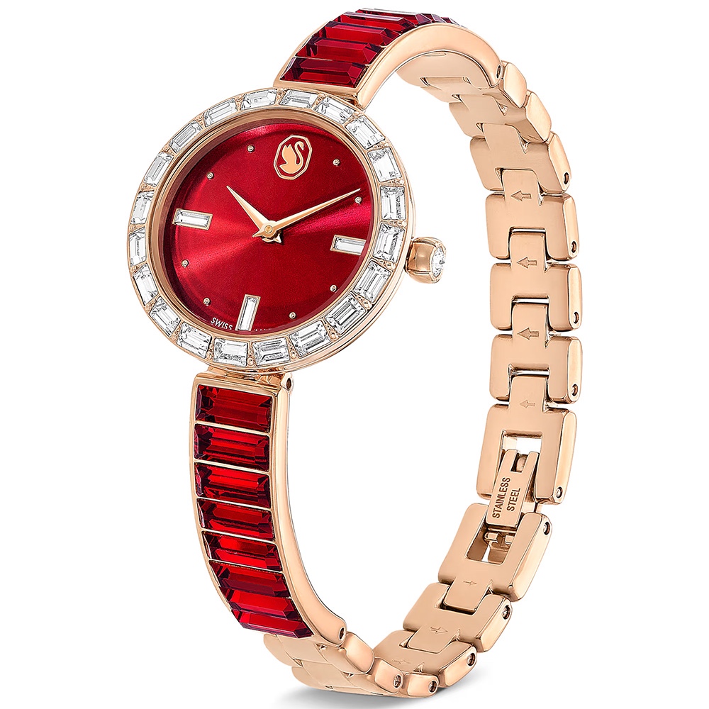 SWAROVSKI 施華洛世奇 Matrix Bangle 方形切割水晶手鐲式手錶 女錶-25mm(5690811), , large