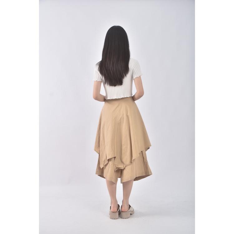 (M) fashion高腰寬鬆杏色長褲二手衣, , large