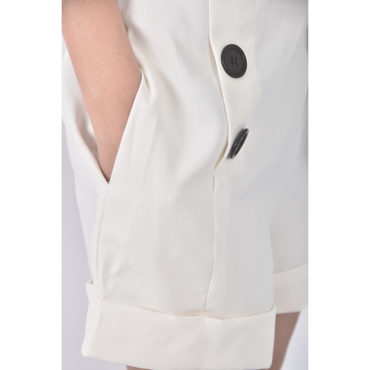 (L) 高腰質感白色綁帶短褲二手衣, , large