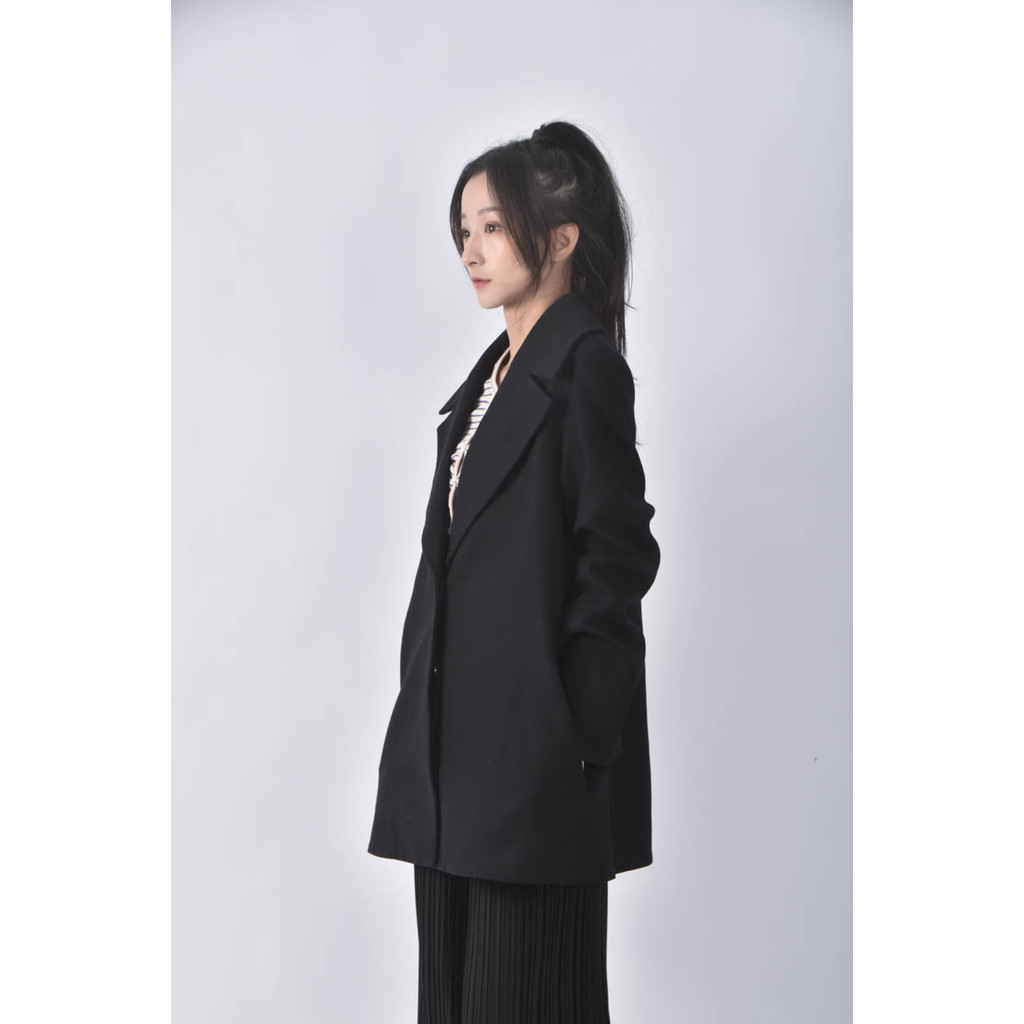 (L) cos素面黑色外套二手衣, , large