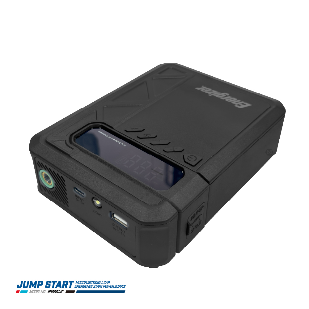 Energizer 4-in-1 Electric Air Inflator/Starter JE10001JP - Helps with vehicle rescue, air inflation, charging, and lighting. Includes storage bag. 12V., , large