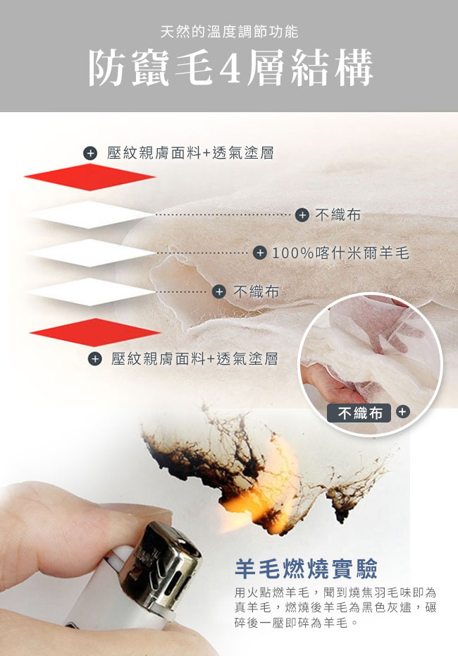 Hilton希爾頓-五星級奢華風100%優質喀什米爾小羔羊毛被2.5kg, , large