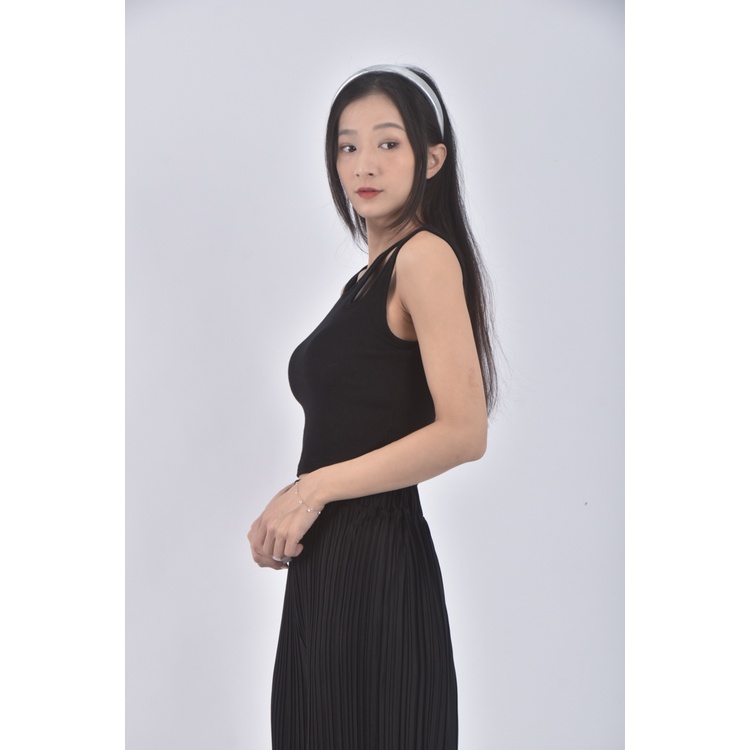 (S) 【霓霓私服】質感露肩黑色上衣二手衣, , large
