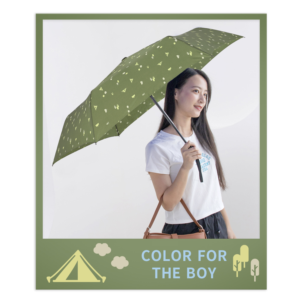 Tri-Fold Compact Automatic UV Protection Umbrella, , large