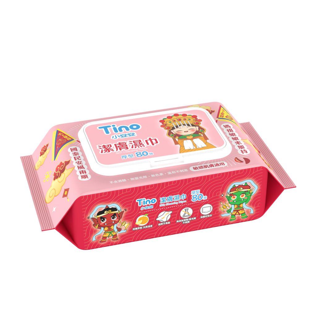 [TINO]柔濕紙巾加厚型 媽祖包(80抽x12包/箱)