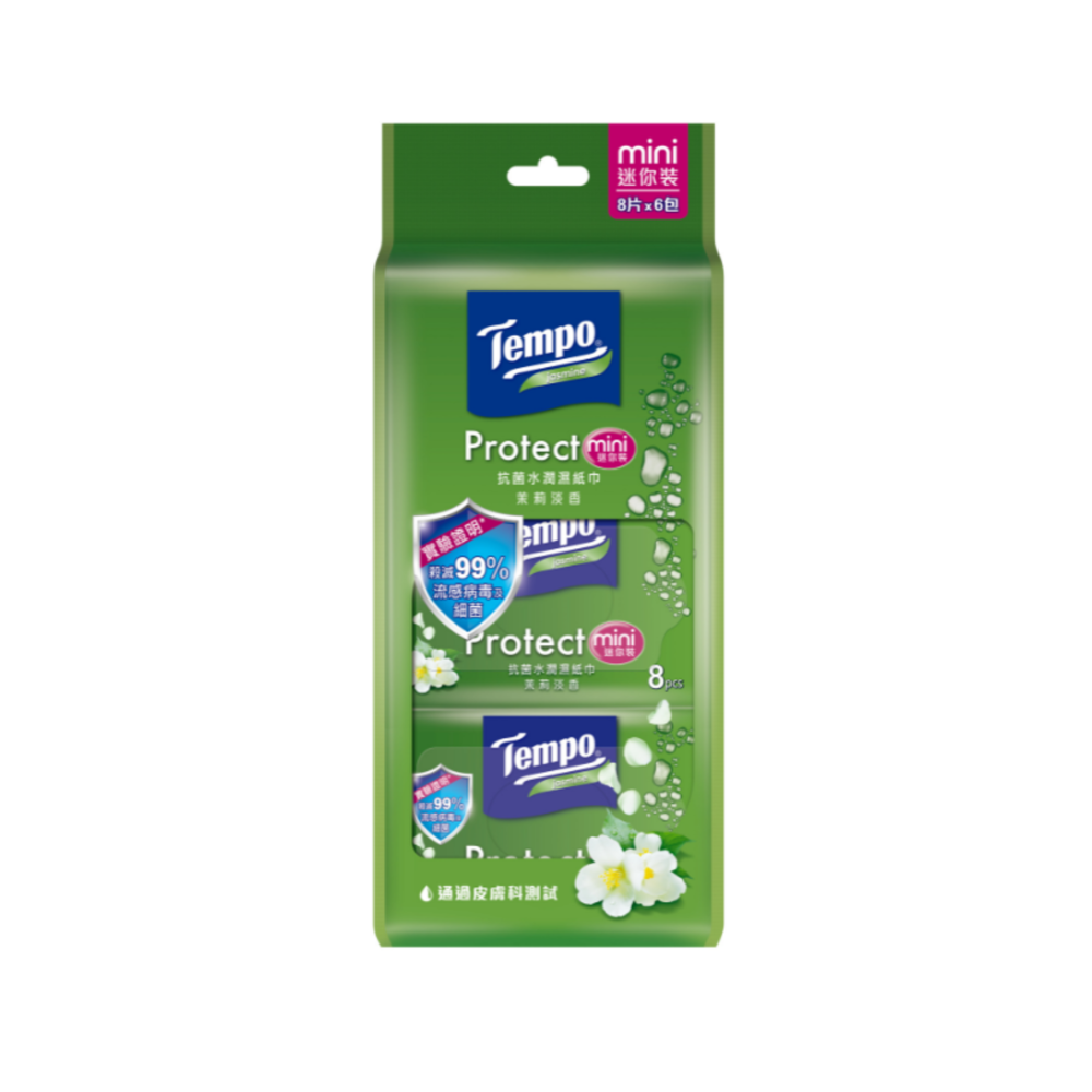 Tempo Protect Wet Wipes Mini_Jasmine, , large