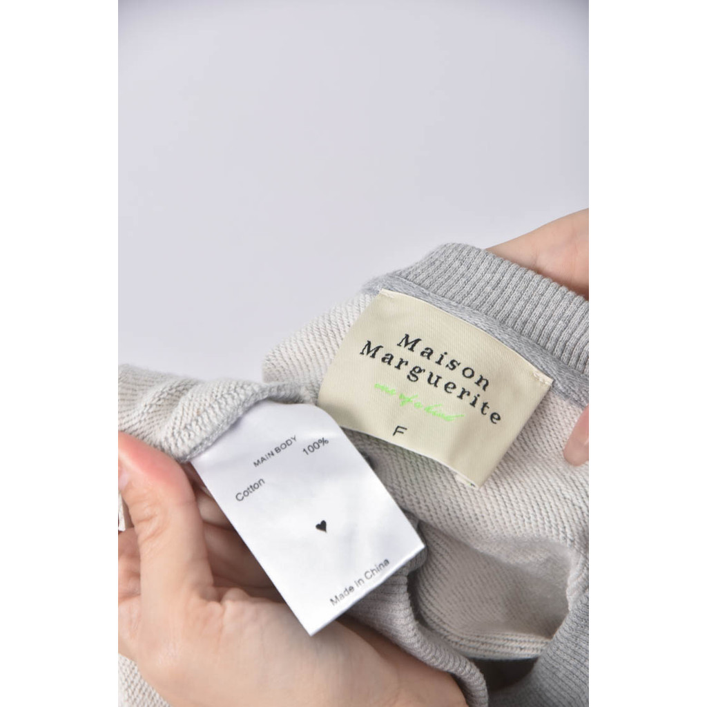 (2XL) maison margiela棉質純棉灰色長袖上衣二手衣, , large