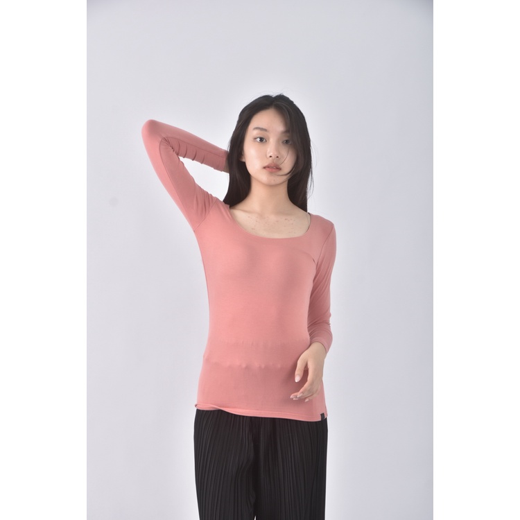 (S) uniqlo粉色長袖上衣二手衣, , large