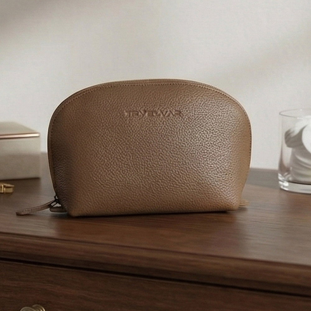 TRAVELMAR Travel Leather Cosmetic Bag-Available in multiple colors, , large